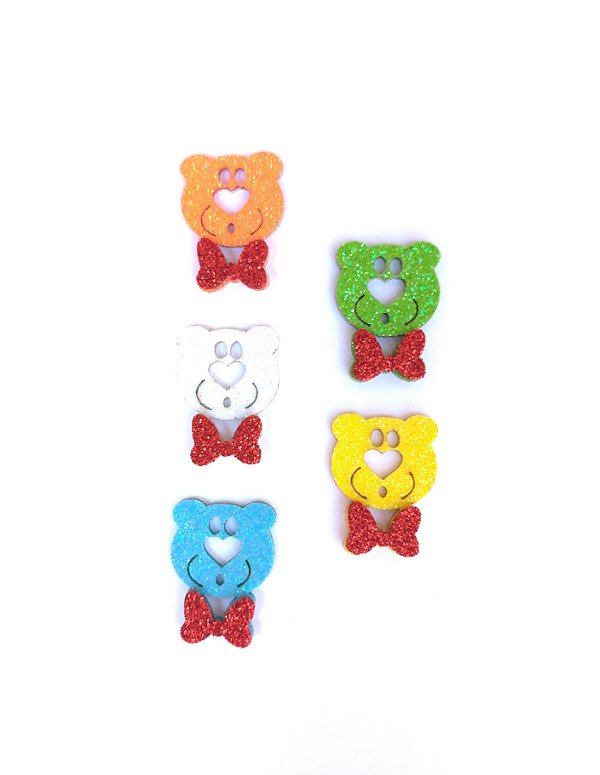 5 Adesivos Pet Urso Gravata